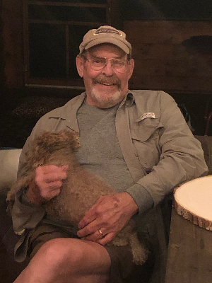 Bruce with his beloved Dog Sophie